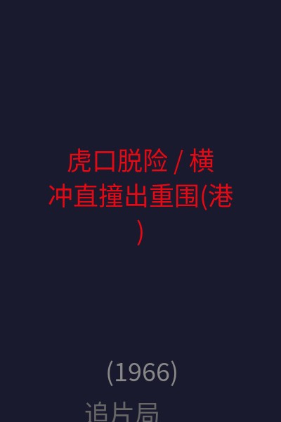 虎口脱险 / 横冲直撞出重围(港) 海报