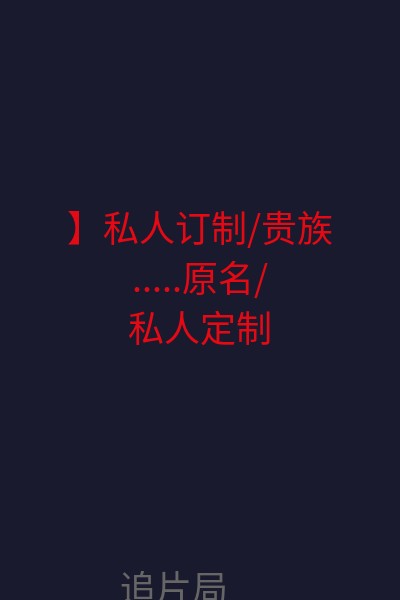 】私人订制/贵族.....原名/私人定制 海报