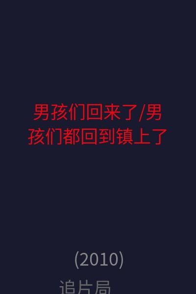 男孩们回来了/男孩们都回到镇上了 海报