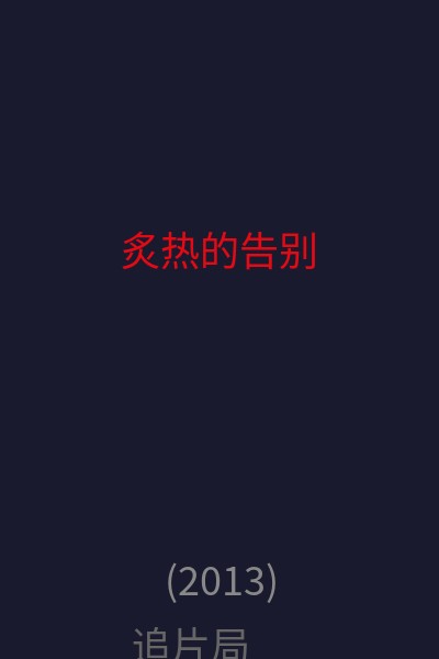 炙热的告别 海报