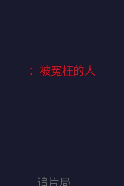 ：被冤枉的人 海报