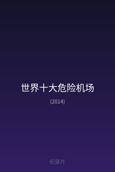 世界十大危险机场 海报
