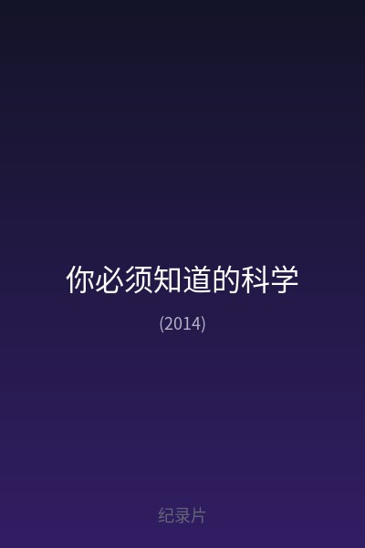 你必须知道的科学 海报